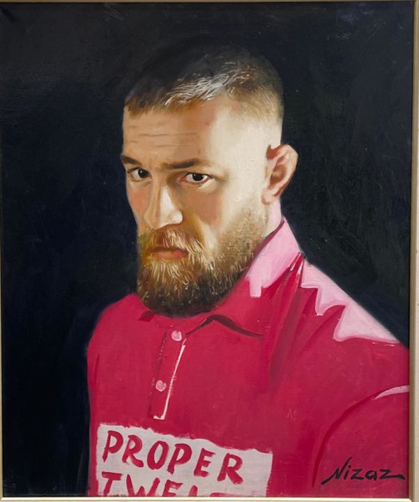 Pittura intitolato "Connor McGregor" da Nizar Mammadov, Opera d'arte originale, Olio