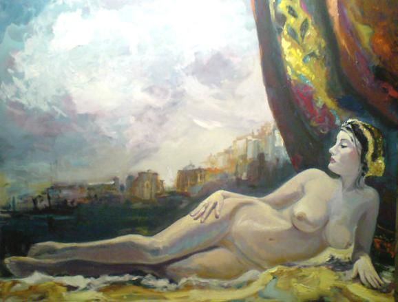 Pittura intitolato "HAREM 1" da Nina Art, Opera d'arte originale