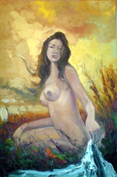 Painting titled "harem 5" by Nina Art, Original Artwork