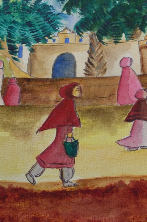 "tunisie-2-aquarelle…" başlıklı Tablo Nizard Dominique tarafından, Orijinal sanat, Suluboya
