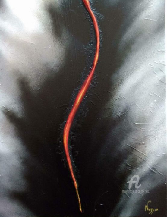 Peinture intitulée "Courbes" par Fred Saruggia, Œuvre d'art originale