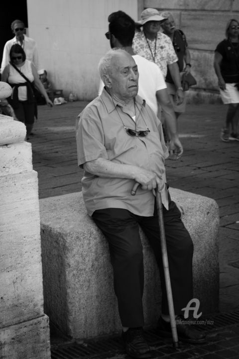 Photographie intitulée "Sit & wait" par Fred Saruggia, Œuvre d'art originale, Photographie numérique