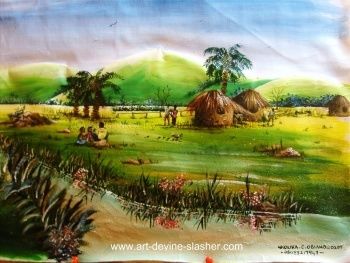 Painting titled "Story time" by Nkolika Obiako-Anyabolu, Original Artwork, Oil