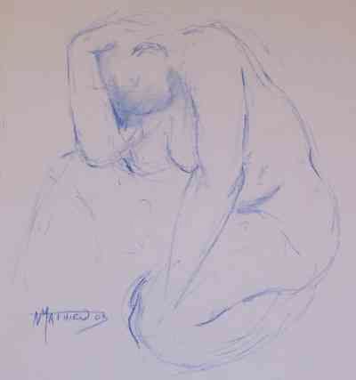 Drawing titled "Line drawing n° 18" by N.M.Mathieu, Original Artwork, Other
