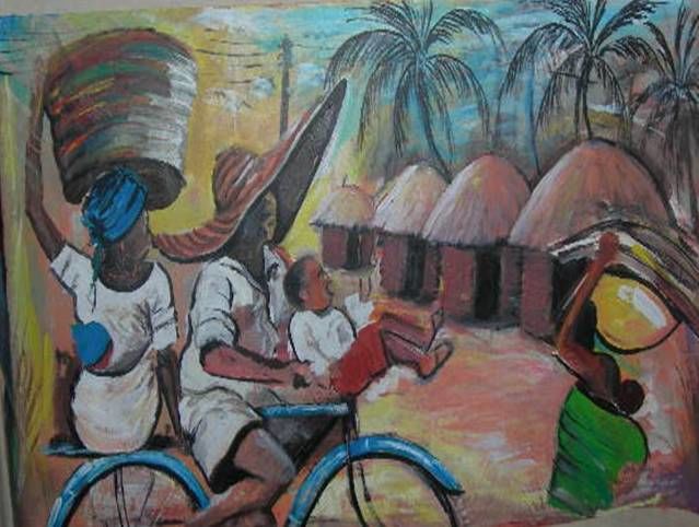 Painting titled "Jolly Ride" by Noah Tetteh, Original Artwork
