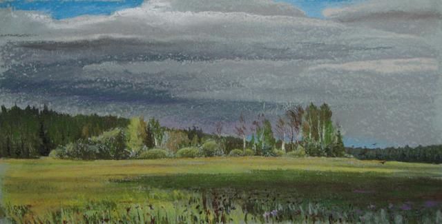 图画 标题为“поле.” 由Андрей Ноаров, 原创艺术品
