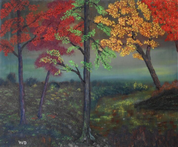Painting titled "peace and quiet" by W-Dagrou, Original Artwork, Oil
