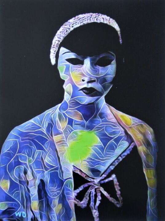 Digital Arts titled "Anna May Wong" by W-Dagrou, Original Artwork, Digital Painting