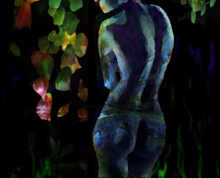Digital Arts titled "Nymphe" by W-Dagrou, Original Artwork, Digital Painting