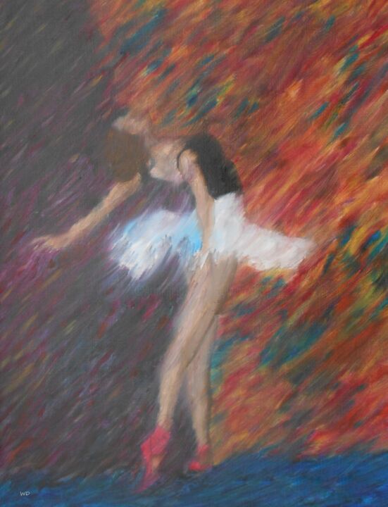 Painting titled "danseuse classique" by W-Dagrou, Original Artwork