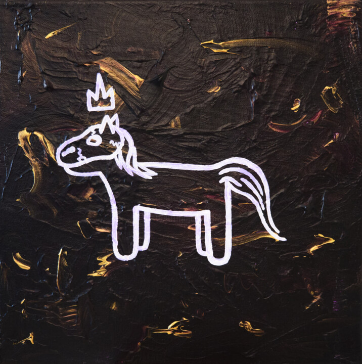 Peinture intitulée "Horse of Death" par Noceda, Œuvre d'art originale, Acrylique