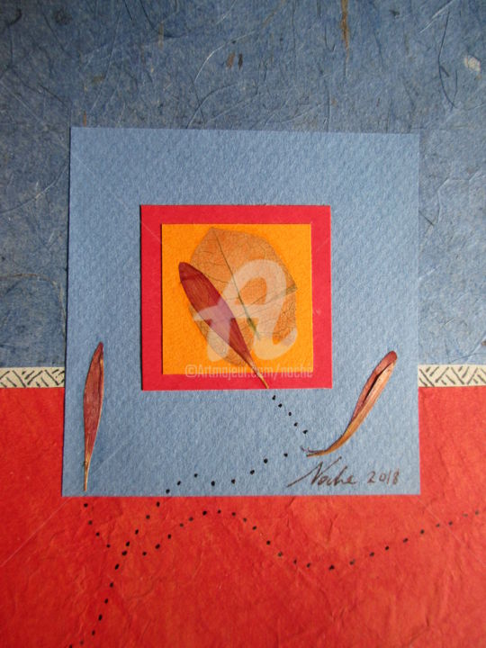 Collages titled "Carte Souvenirs" by Noche, Original Artwork