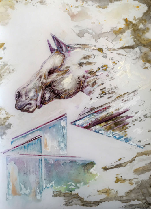 "Horse Concept" başlıklı Tablo Nocturnal Art Iyad tarafından, Orijinal sanat, Akrilik