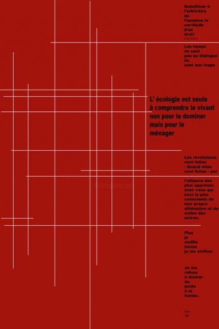Arts numériques intitulée "La grille rouge" par Nodens, Œuvre d'art originale