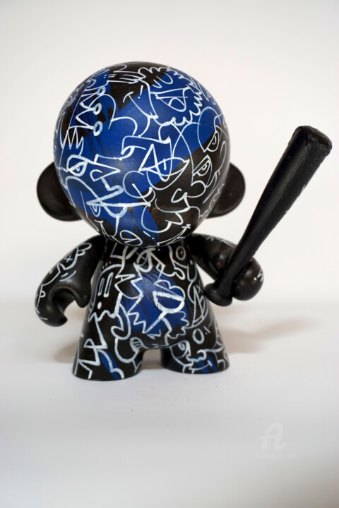 Sculpture intitulée "stick Munny" par Art De Noé, Œuvre d'art originale, Résine