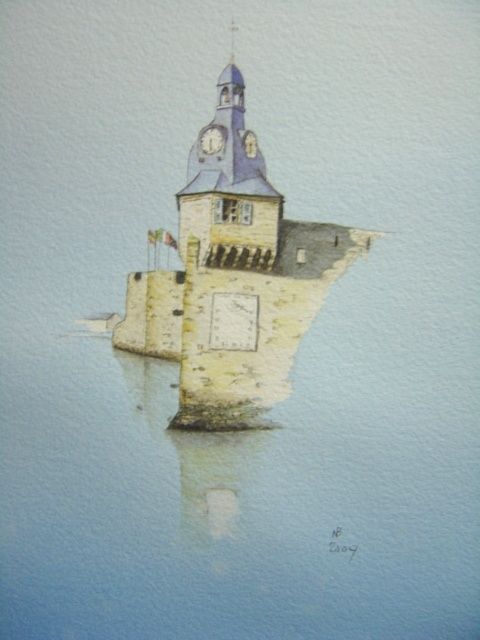 绘画 标题为“tour de la ville cl…” 由Noël Barbot, 原创艺术品