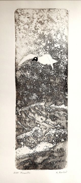 Printmaking titled "Mouette" by Noël Barbot, Original Artwork