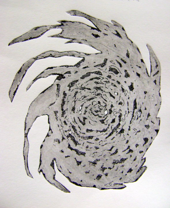 "gaia-genesis-2.jpg" başlıklı Baskıresim Noël Barbot tarafından, Orijinal sanat, Oyma baskı 