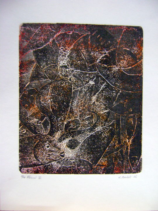 Printmaking titled "abyssal-etat-2.jpg" by Noël Barbot, Original Artwork, Etching