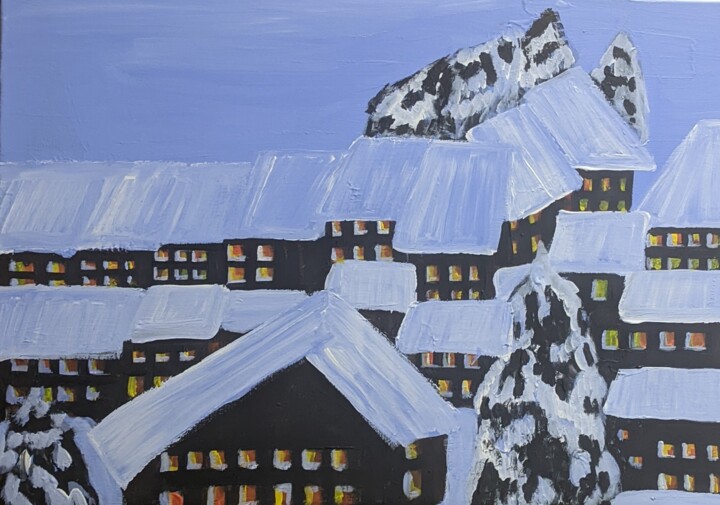 Peinture intitulée "Winter" par Noëlle Matip, Œuvre d'art originale, Acrylique