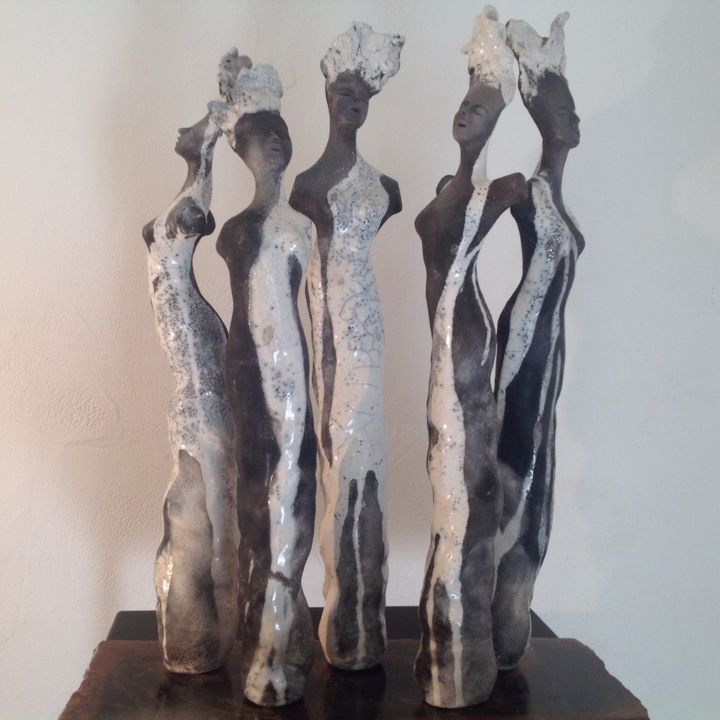 Sculptuur getiteld "La complainte de la…" door Noëlle Rious, Origineel Kunstwerk