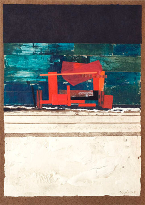Collagen mit dem Titel "contemporain-du-pri…" von Noëlle Roudine, Original-Kunstwerk