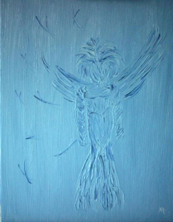 Painting titled "Angel" by Noëlle Harault, Original Artwork