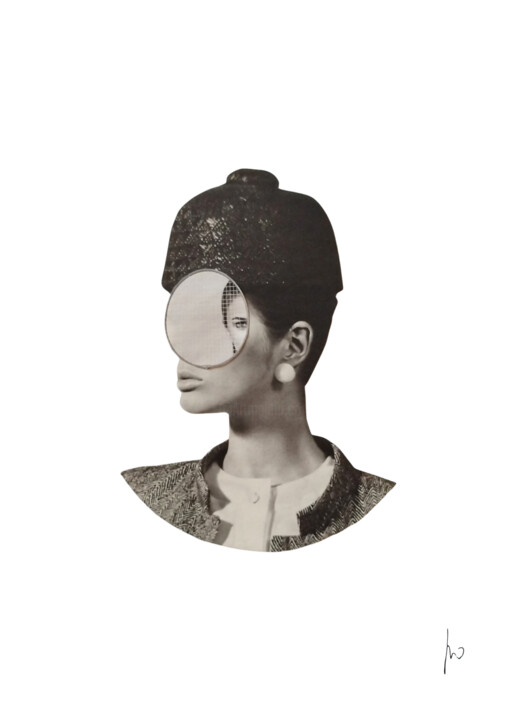 Collages intitolato "una señorita sencil…" da Noemi Ros Moya, Opera d'arte originale, Collages