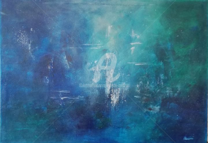 Картина под названием "Lueurs" - Noemi Zerbotti, Подлинное произведение искусства, Акрил Установлен на Деревянная рама для н…