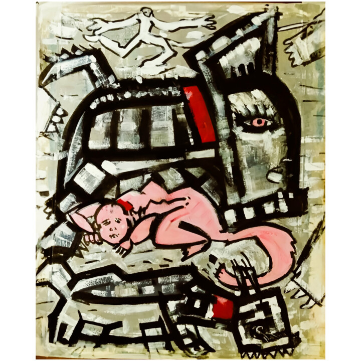 Pittura intitolato "Abide, Abide" da Noham Rudisuhli, Opera d'arte originale, Acrilico