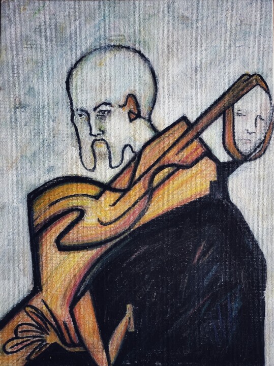 Schilderij getiteld "The peacemaker" door Noham Rudisuhli, Origineel Kunstwerk, Acryl