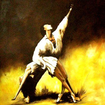 Painting titled "Ballet 2" by Nelson Maglio Olate Figueroa, Original Artwork, Oil