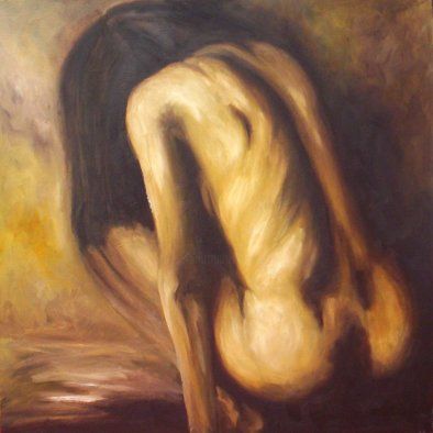 Peinture intitulée "Desnudo 1" par Nelson Maglio Olate Figueroa, Œuvre d'art originale, Huile