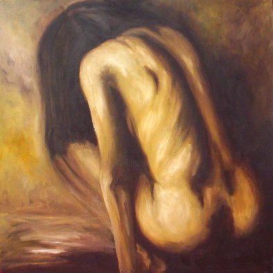 Painting titled "Desnudo 1" by Nelson Maglio Olate Figueroa, Original Art, Oil