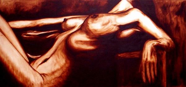 Painting titled "Nude 2" by Nelson Maglio Olate Figueroa, Original Artwork, Oil