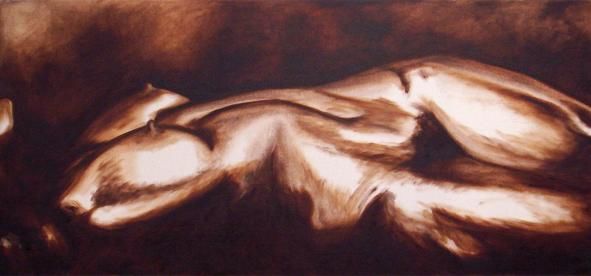 Peinture intitulée "Nude 3" par Nelson Maglio Olate Figueroa, Œuvre d'art originale, Huile