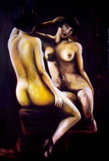 Peinture intitulée "Nude my nude" par Nelson Maglio Olate Figueroa, Œuvre d'art originale, Huile