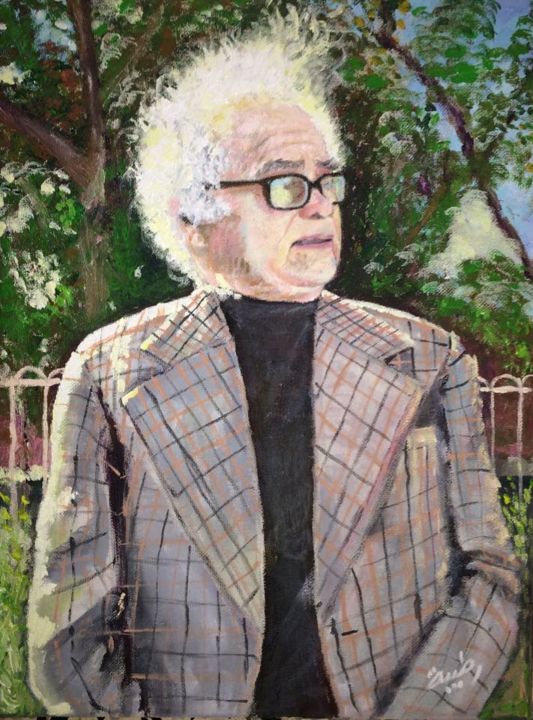 Peinture intitulée "Random Old man" par Miguel H., Œuvre d'art originale, Acrylique