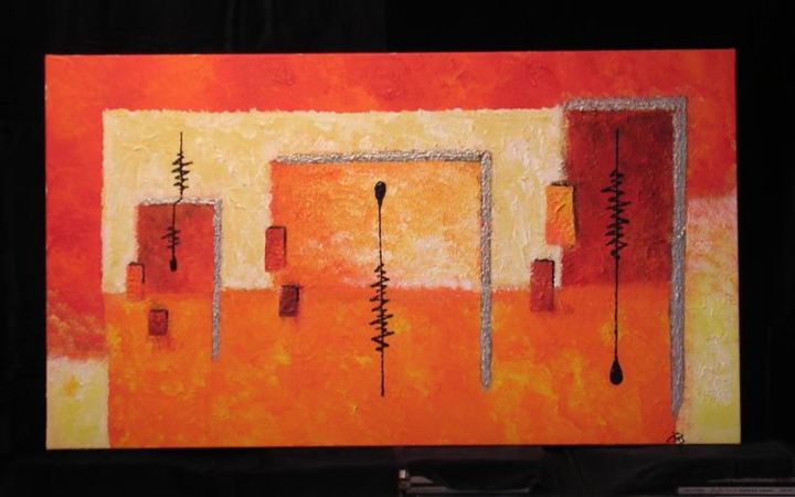 Painting titled "Maunga ( 4nomade.ch…" by Christine Berger, Original Artwork