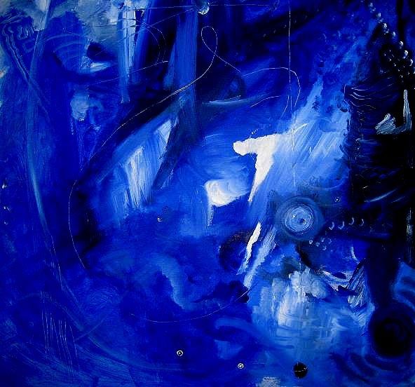 Painting titled "Blue" by No Matt'S Land, Original Artwork