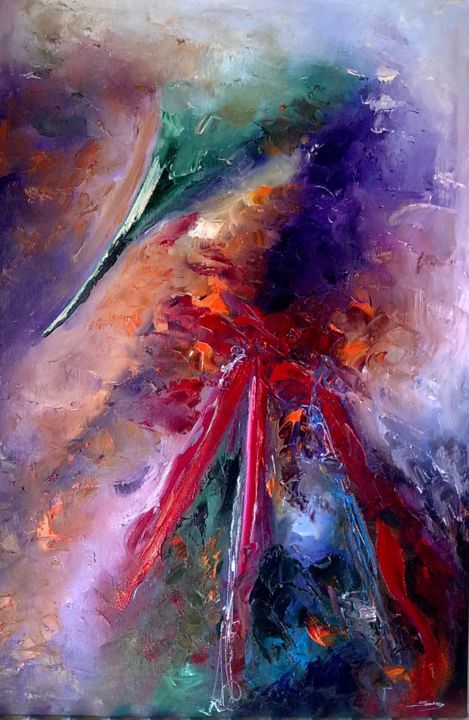 Pintura intitulada "Adágio" por #Art Luisouza, Obras de arte originais, Tecido