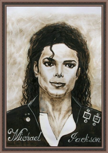 Painting titled "Michael Jackson" by Andrei Zhilin, Original Artwork, Oil