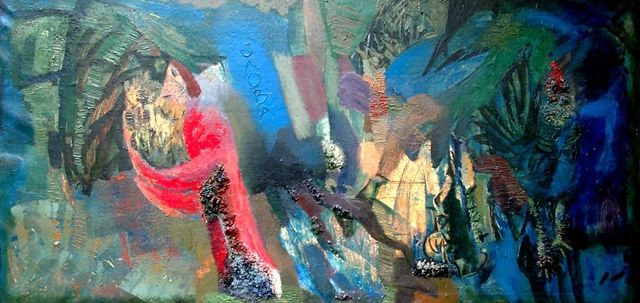Pintura titulada "Игра в слова" por Andrei Zhilin, Obra de arte original, Oleo