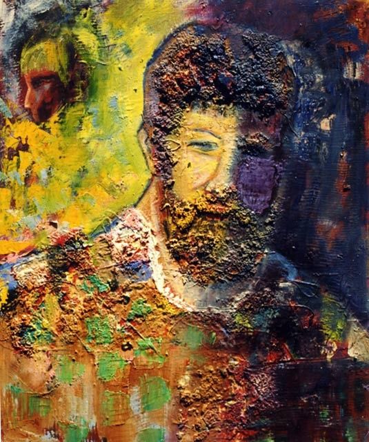 Painting titled "портрет Художника" by Andrei Zhilin, Original Artwork, Oil