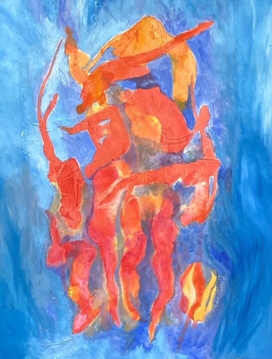 Painting titled "Ojos de agua" by Nora Alvarez, Original Artwork, Oil