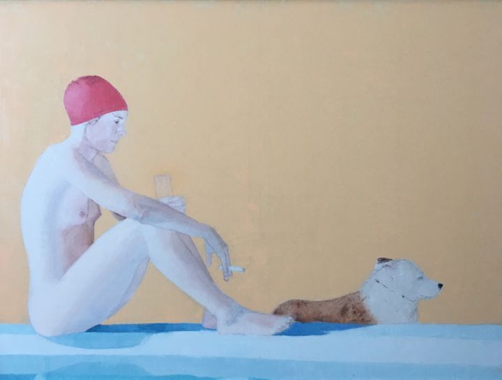 Картина под названием "Connection 3. / Lia…" - Nora Juhasz, Подлинное произведение искусства, Масло
