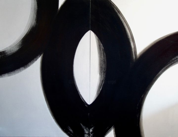 「Peinture Acrylique…」というタイトルの絵画 Norbert Engelによって, オリジナルのアートワーク, アクリル ウッドストレッチャーフレームにマウント