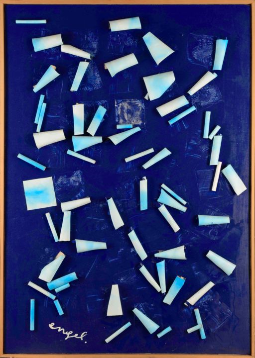 Картина под названием "Peinture acrylique…" - Norbert Engel, Подлинное произведение искусства, Акрил Установлен на Деревянна…