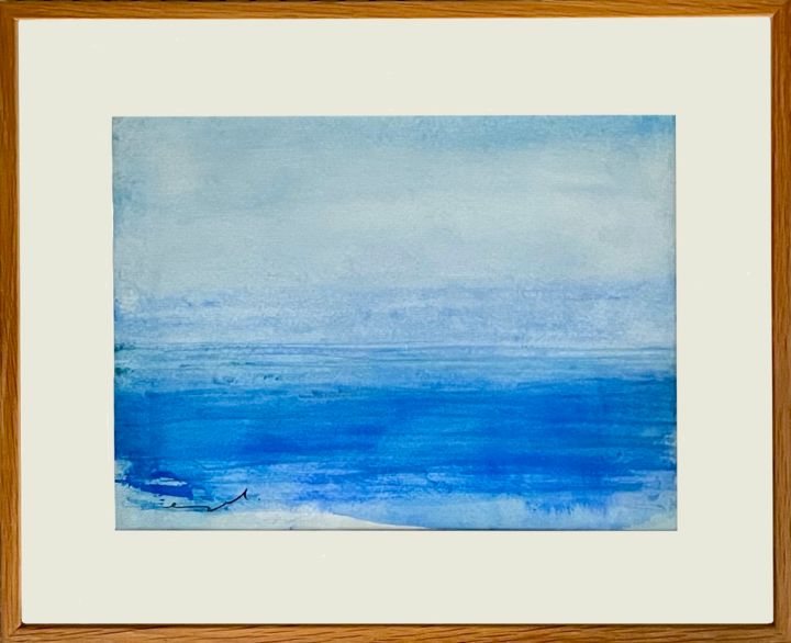 Pintura intitulada "Aquarelle Marine Ab…" por Norbert Engel, Obras de arte originais, Aquarela