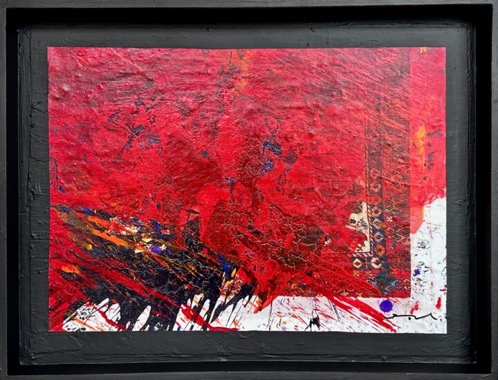 제목이 "peinture acrylique…"인 미술작품 Norbert Engel로, 원작, 아크릴 목재 패널에 장착됨